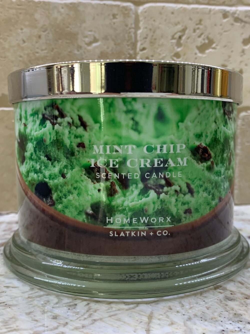 HomeWorx by Harry Slatkin Mint Chip Ice Cream Scented 3-Wick Candle 14oz